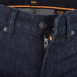 Image number 5 for BOSS Maine Regular Fit Dark Wash Jeans Navy