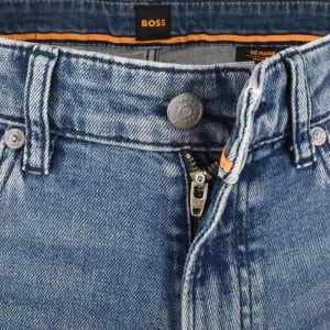 Image number 5 for BOSS Maine Regular Fit Mid Wash Jeans Blue