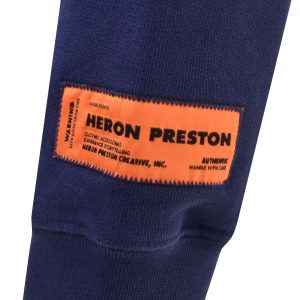 Image number 4 for Heron Preston Painted Heron Hoodie Navy