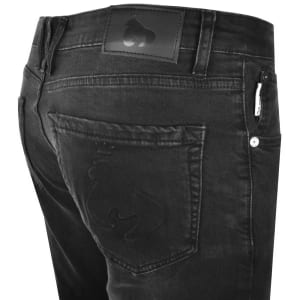 Image number 4 for Money Ape Embossed Slim Fit Jeans Black