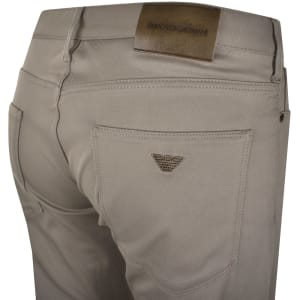 Image number 4 for Emporio Armani J06 Slim Fit Trousers Beige