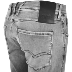 Image number 4 for Replay Anbass Slim Fit Mid Wash Jeans Grey