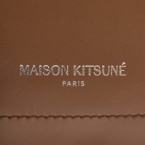 Image number 4 for Maison Kitsune Fox Head Pouch Bag Brown