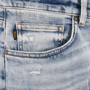 Image number 4 for BOSS Toby Tapered Fit Light Wash Jeans Blue