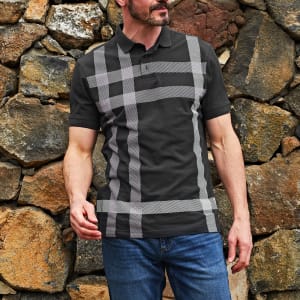 Image number 4 for Barbour Blaine Short Sleeve Polo T Shirt Dark Grey