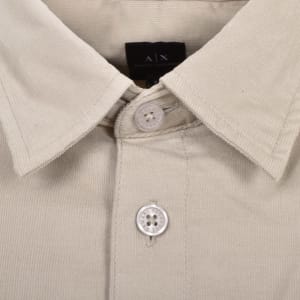 Image number 4 for Armani Exchange Long Sleeve Shirt Beige