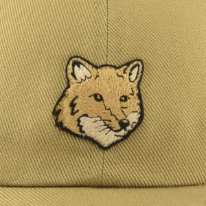 Image number 4 for Maison Kitsune Bold Fox Head Cap Beige