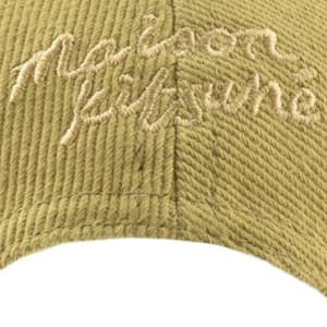 Image number 5 for Maison Kitsune Bold Fox Head Cap Beige