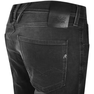 Image number 4 for Replay Anbass Hyperflex Slim Fit Jeans Black