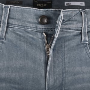Image number 5 for Replay Anbass Slim Fit Mid Wash Jeans