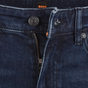 Image number 5 for BOSS Delaware Slim Fit Jeans Dark Wash Blue