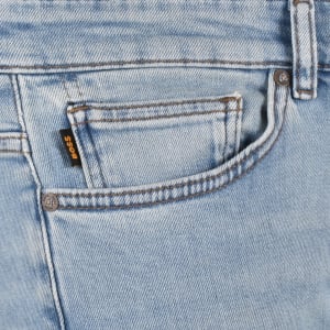 Image number 4 for BOSS Delaware Slim Fit Jeans Light Wash Blue