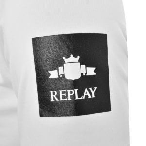 Image number 4 for Replay Logo T Shirt Whte