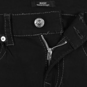 Image number 5 for True Religion Ricky Relaxed Straight Jeans Black