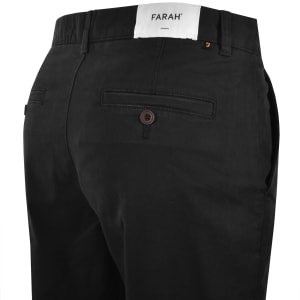 Image number 4 for Farah Elm Slim Fit Chino Trousers Black