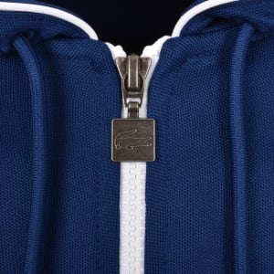 Image number 4 for Lacoste Logo Pullover Hoodie Blue