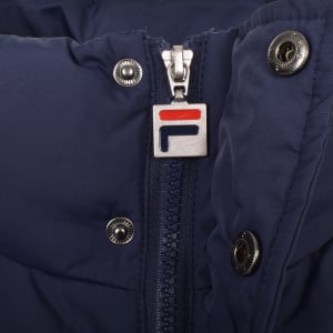 Image number 4 for Fila Vintage Aspen Archive Puffa Jacket Navy