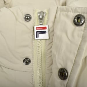 Image number 4 for Fila Vintage Aspen Archive Puffa Jacket Beige