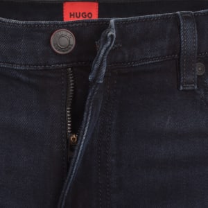 Image number 5 for HUGO 734 Extra Slim Jeans Dark Wash Blue