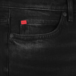 Image number 4 for HUGO 634 Tapered Fit Jeans Black