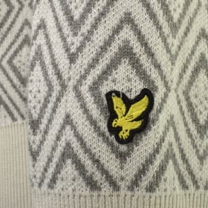 Image number 4 for Lyle And Scott Monogram Intarsia Jumper Cream