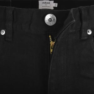 Image number 5 for Farah Elm Dark Wash Slim Fit Jeans Black