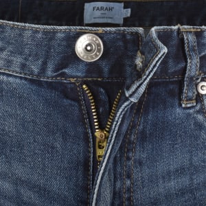 Image number 5 for Farah Norwood Regular Fit Mid Wash Jeans Blue