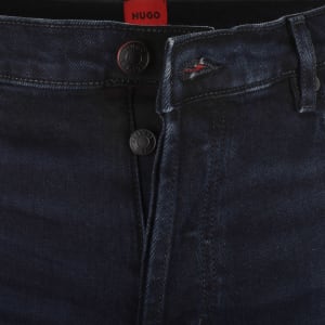 Image number 5 for HUGO 634 Tapered Fit Jeans Dark Wash Navy