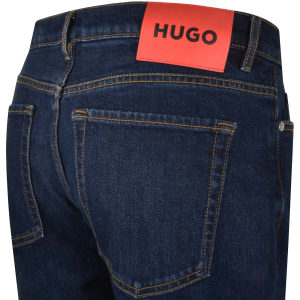Image number 4 for HUGO 634 Tapered Fit Jeans Dark Wash Blue