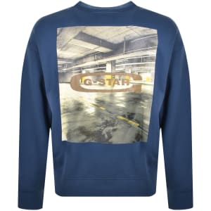 Image number 5 for G-Star Photo Back Sweatshirt Blue