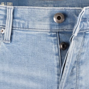 Image number 5 for G-Star 3301 Slim Fit Jeans Light Wash Blue