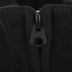 Image number 4 for G-Star Detailed Full Zip Knit Jumper Black