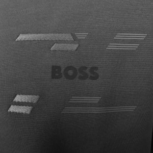 Image number 4 for BOSS Skaz Tape Full Zip Sweatshirt Grey