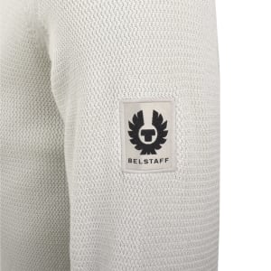 Image number 4 for Belstaff Guide Quarter Zip Jumper Stone Beige