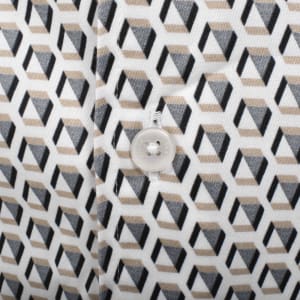 Image number 4 for Ted Baker Hex Geo Long Sleeve Shirt White