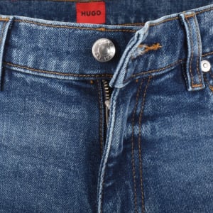 Image number 5 for HUGO 708 Slim Fit Jeans Mid Wash Blue