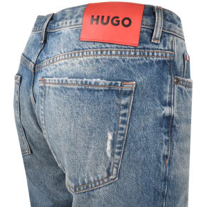 Image number 4 for HUGO 634 Tapered Fit Jeans Mid Wash Blue