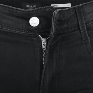Image number 5 for Replay Anbass Slim Fit Dark Wash Jeans Grey