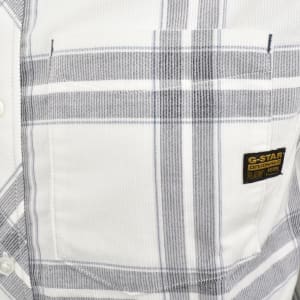 Image number 4 for G-Star Corduroy Check Shirt Off White