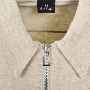 Image number 4 for Paul Smith Long Sleeved Polo T Shirt Beige