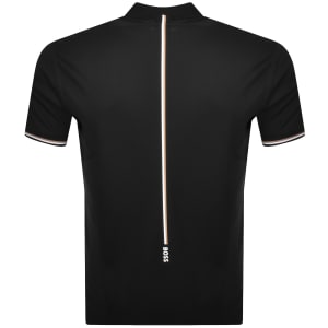 Image number 5 for BOSS Pariq Ripstop Slim Fit Polo T Shirt Black