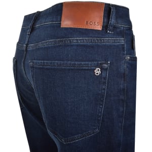 Image number 4 for BOSS Onyx Slim Tapered Fit Dark Wash Jeans Blue