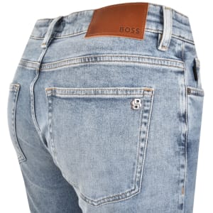 Image number 4 for BOSS Delaware Slim Fit Jeans Light Wash Blue