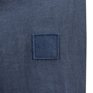 Image number 4 for BOSS Locky 2 Linen Overshirt Blue