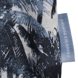 Image number 4 for Armani Exchange Tropical Print T Shirt Blue