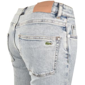 Image number 4 for Lacoste Slim Fit Light Wash Jeans Blue