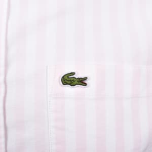 Image number 4 for Lacoste Long Sleeved Oxford Shirt Pink