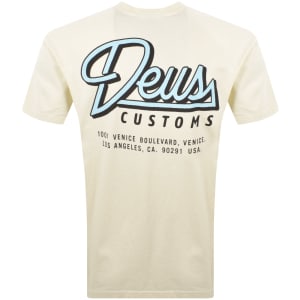 Image number 5 for Deus Ex Machina Conduit Box Fit T Shirt Cream