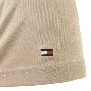 Image number 4 for Tommy Hilfiger Logo Slim Fit T Shirt Beige
