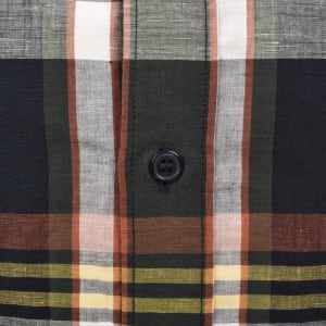 Image number 4 for Fred Perry Short Sleeved Madras Check Shirt Navy